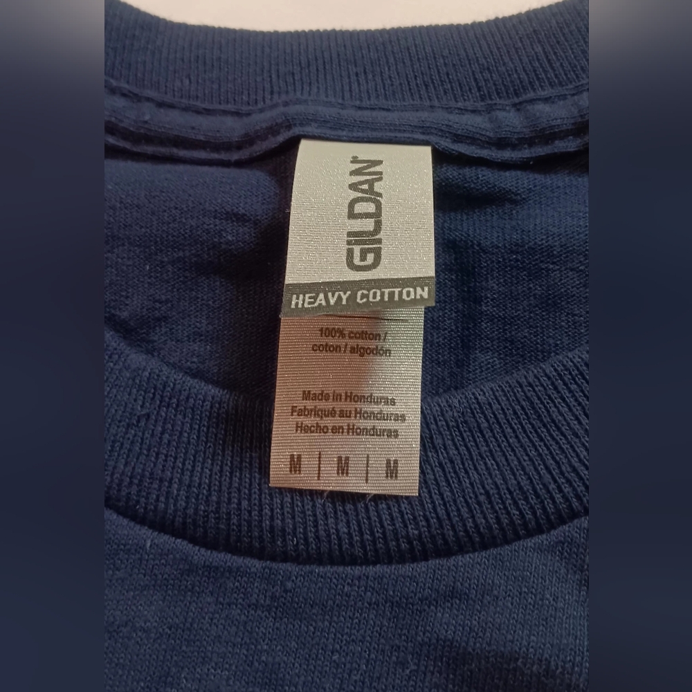 Joyful Burger Long Sleeve Blue T-Shirt, Medium Size. - Picture 7 of 7